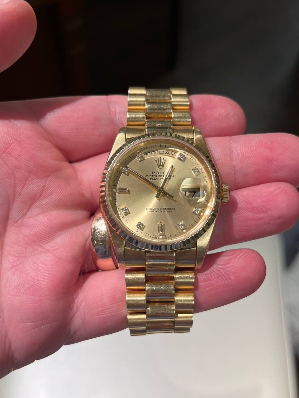 Rolex Day-Date President 18238 Diamond Dial