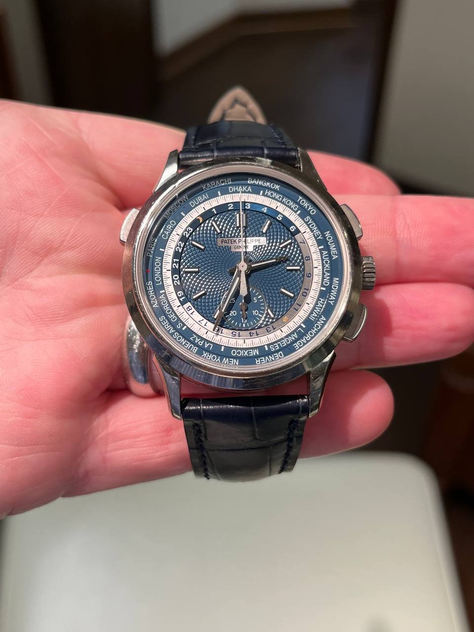 Patek Philippe 5930G-001 Blue World Time Chrono